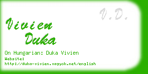 vivien duka business card